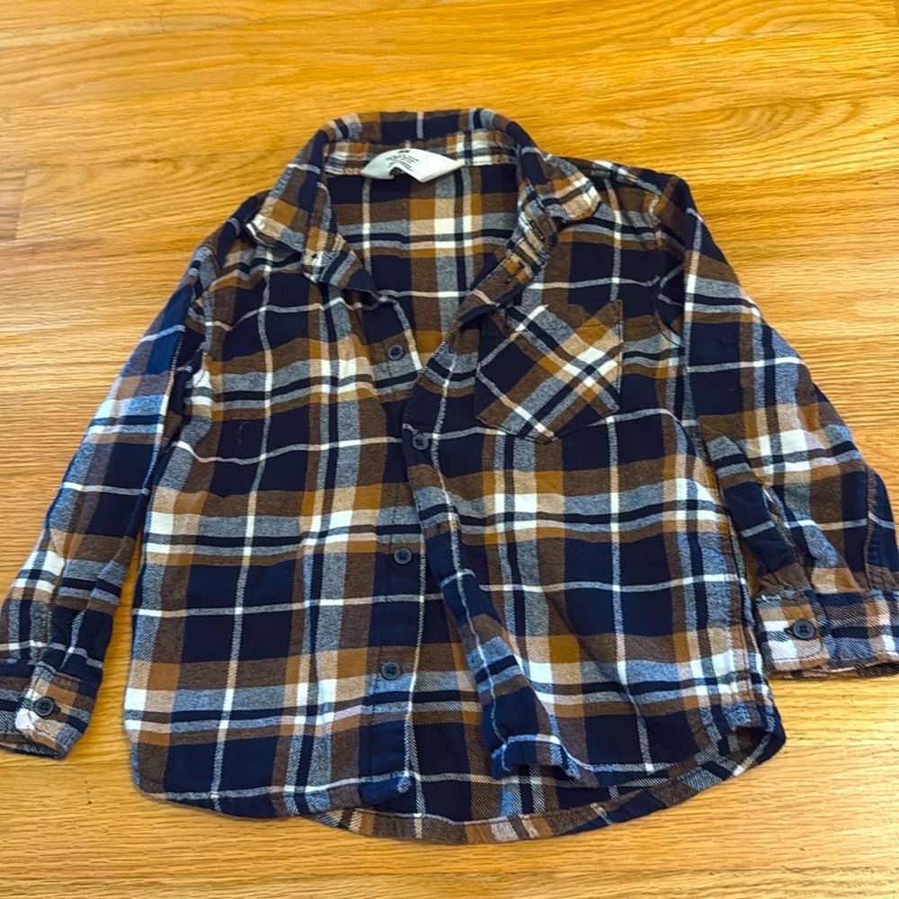 H&M toddler plaid flannel